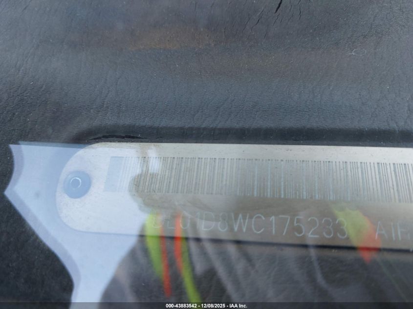 1998 Nissan Altima Gle/Gxe/Se/Xe VIN: 1N4DL01D8WC175233 Lot: 43883542