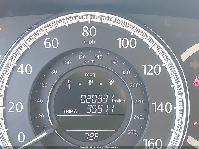 2015 Honda Accord Ex-L V-6 VIN: 1HGCR3F80FA020819 Lot: 43883718