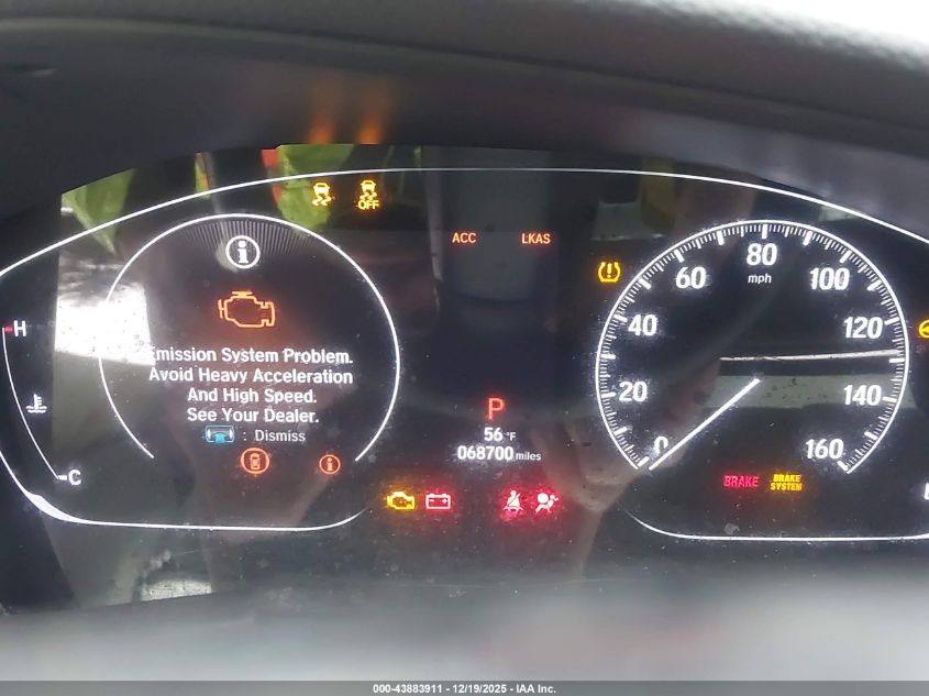 2019 Honda Accord Ex-L VIN: 1HGCV1F5XKA136495 Lot: 43883911