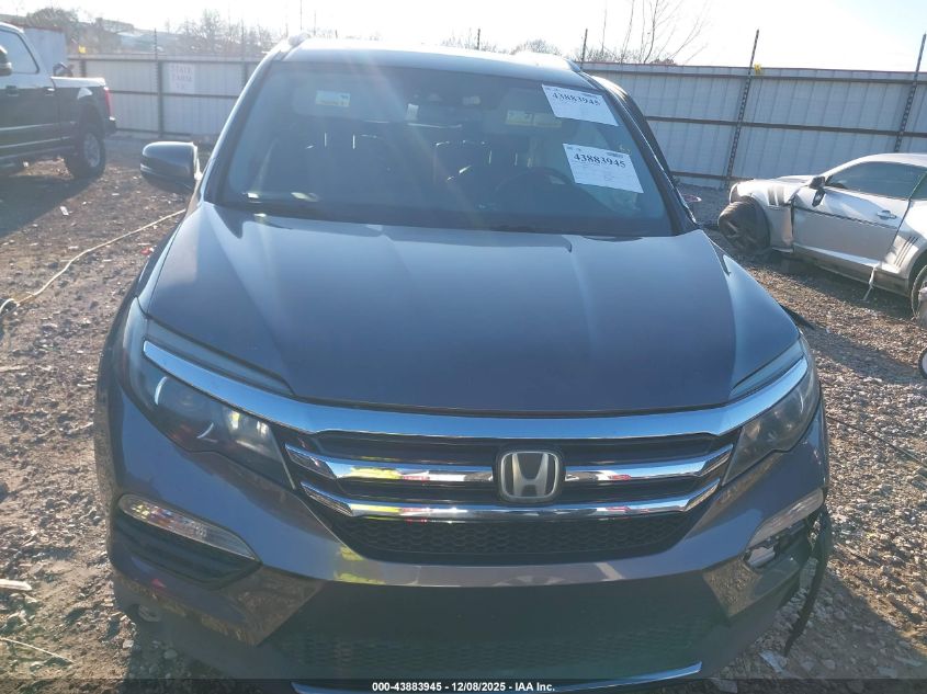 2017 Honda Pilot Elite VIN: 5FNYF6H04HB028681 Lot: 43883945
