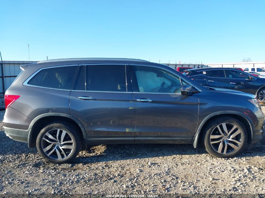 2017 Honda Pilot Elite VIN: 5FNYF6H04HB028681 Lot: 43883945