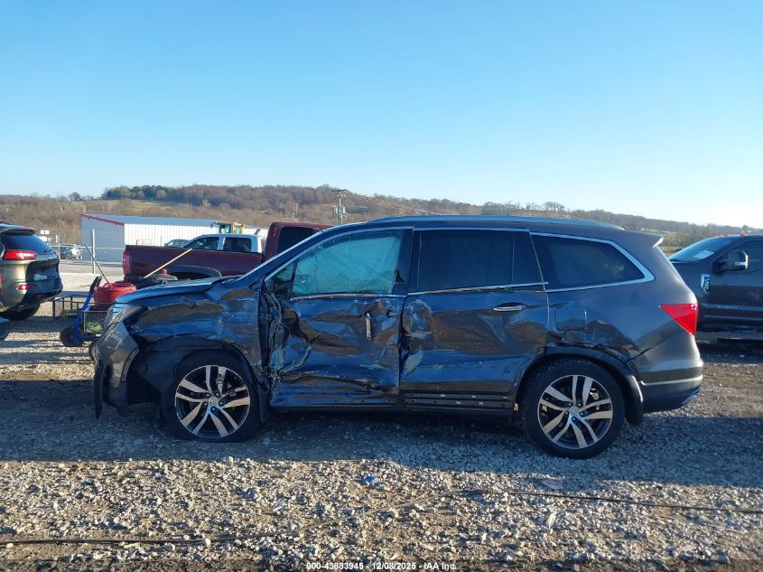 2017 Honda Pilot Elite VIN: 5FNYF6H04HB028681 Lot: 43883945