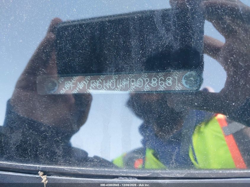 2017 Honda Pilot Elite VIN: 5FNYF6H04HB028681 Lot: 43883945