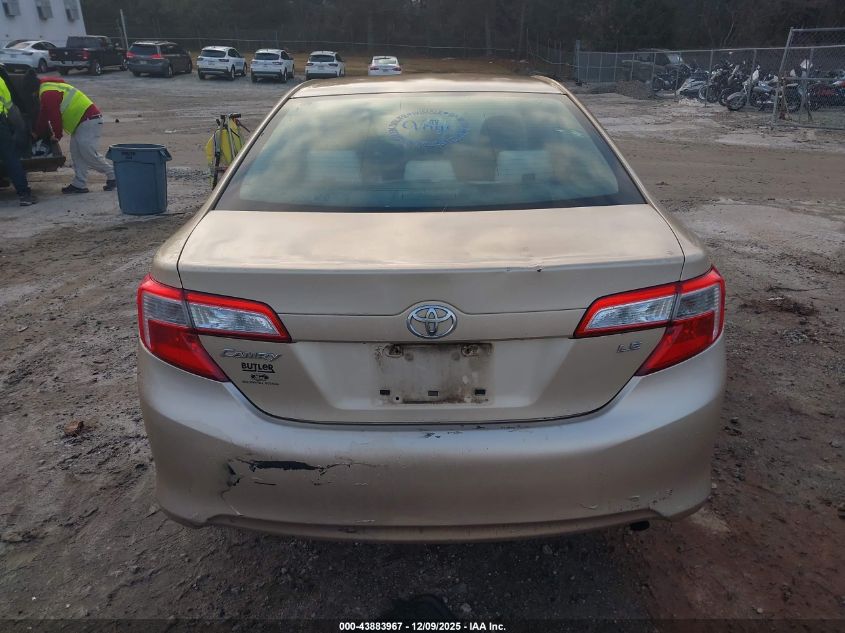 2012 Toyota Camry Le VIN: 4T1BF1FK2CU078343 Lot: 43883967