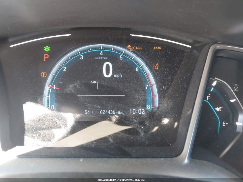 2019 Honda Civic Ex VIN: 19XFC1F33KE015272 Lot: 43884042