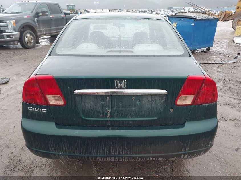 2002 Honda Civic Lx VIN: 1HGES16592L048088 Lot: 43884158