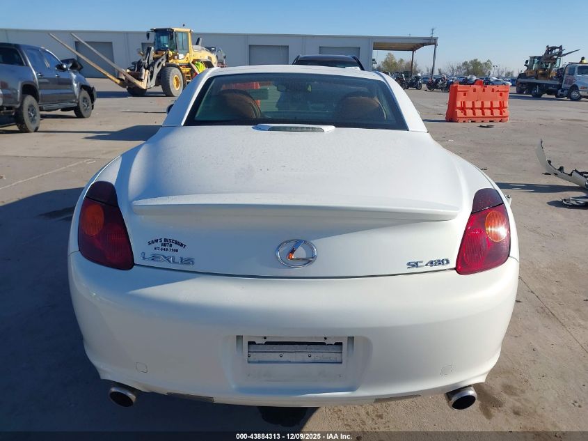 2003 Lexus Sc 430 VIN: JTHFN48Y730040060 Lot: 43884313