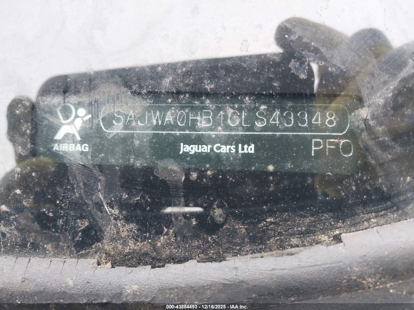 2012 Jaguar Xf Portfolio VIN: SAJWA0HB1CLS43348 Lot: 43884493