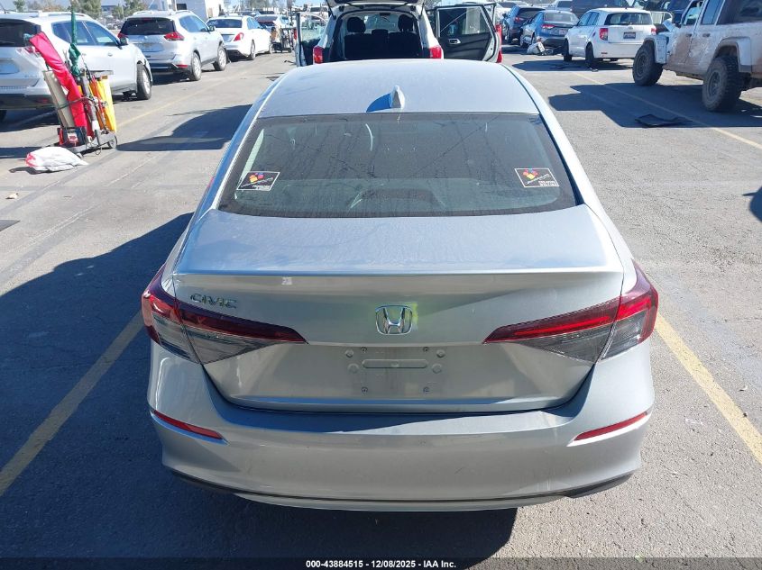 2025 Honda Civic Lx VIN: 2HGFE2F29SH520424 Lot: 43884515