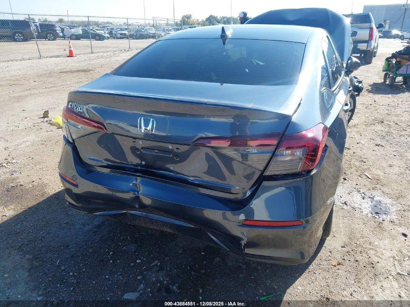 2025 Honda Civic Lx VIN: 2HGFE2F24SH596195 Lot: 43884551