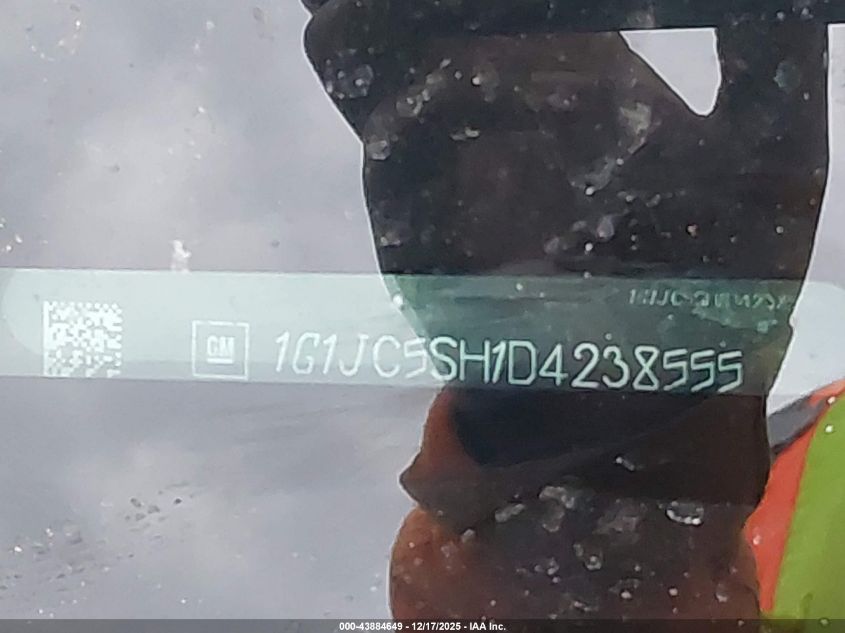 2013 Chevrolet Sonic Lt Auto VIN: 1G1JC5SH1D4238555 Lot: 43884649