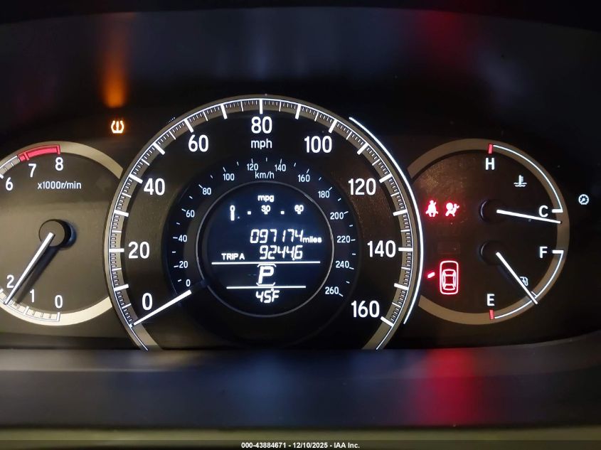 2017 Honda Accord Lx VIN: 1HGCR2F37HA138254 Lot: 43884671