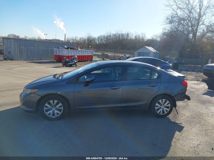 2012 Honda Civic Lx VIN: 19XFB2F53CE372463 Lot: 43884789