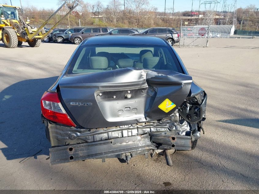 2012 Honda Civic Lx VIN: 19XFB2F53CE372463 Lot: 43884789