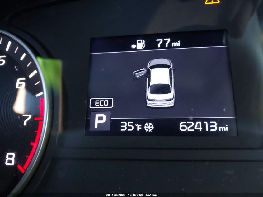 2019 Kia Optima S VIN: 5XXGT4L36KG288773 Lot: 43884828