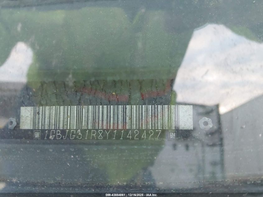 2000 Chevrolet Express Comm Cutaway VIN: 1GBJG31R8Y1142427 Lot: 43884861