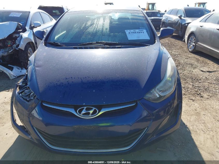 2016 Hyundai Elantra Se VIN: 5NPDH4AE7GH701823 Lot: 43884891