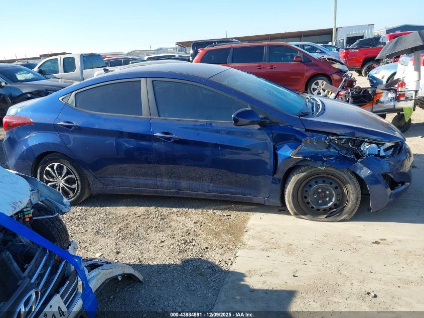 2016 Hyundai Elantra Se VIN: 5NPDH4AE7GH701823 Lot: 43884891