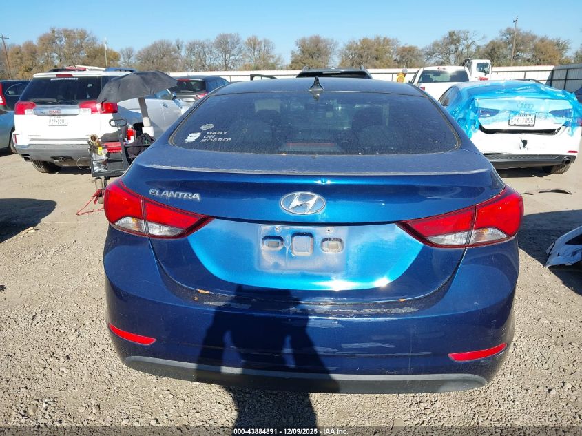 2016 Hyundai Elantra Se VIN: 5NPDH4AE7GH701823 Lot: 43884891