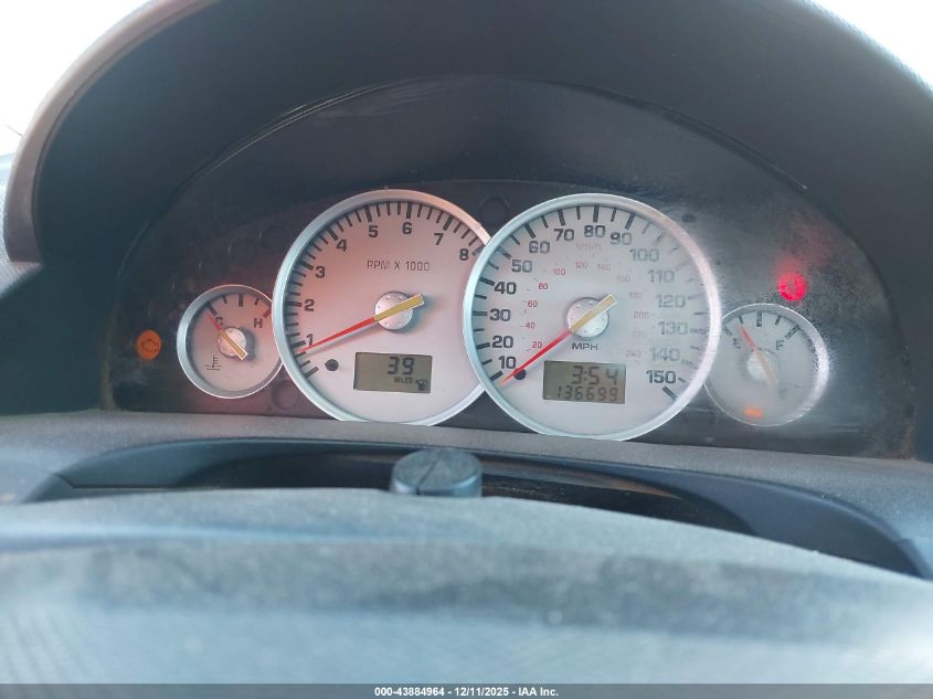 2002 Mercury Cougar V6 VIN: 1ZWFT61L025621637 Lot: 43884964