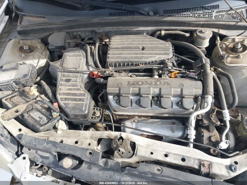 2002 Honda Civic Lx VIN: 1HGES16532L073424 Lot: 43885003