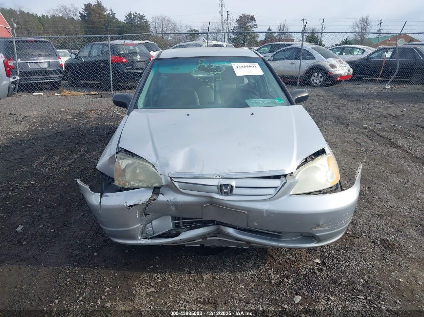 2002 Honda Civic Lx VIN: 1HGES16532L073424 Lot: 43885003