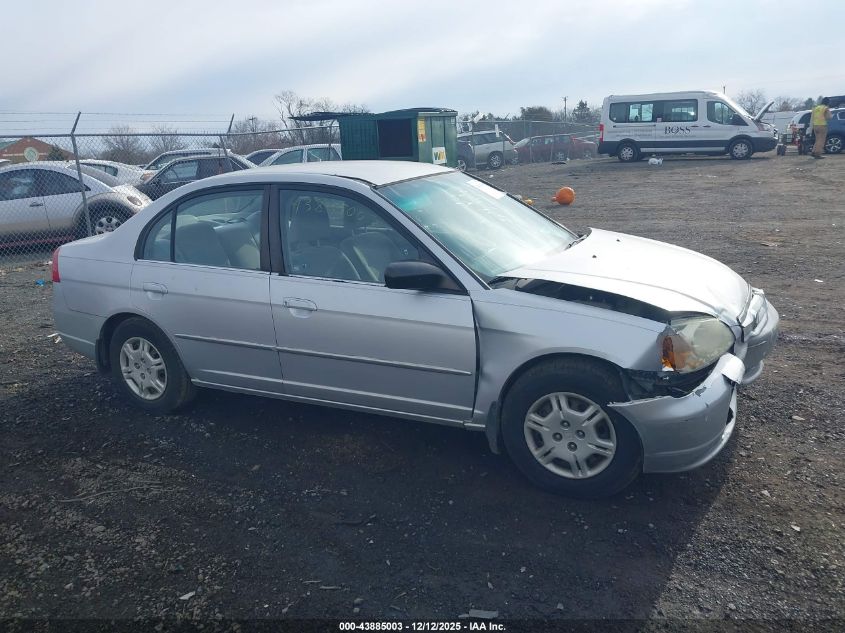2002 Honda Civic Lx VIN: 1HGES16532L073424 Lot: 43885003