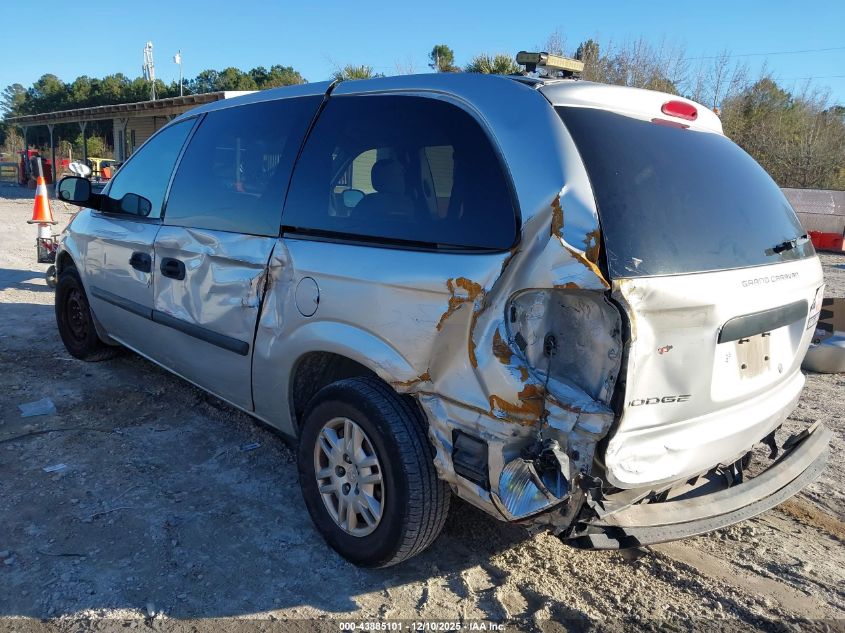 2006 Dodge Grand Caravan Se VIN: 1D4GP24R86B502611 Lot: 43885101