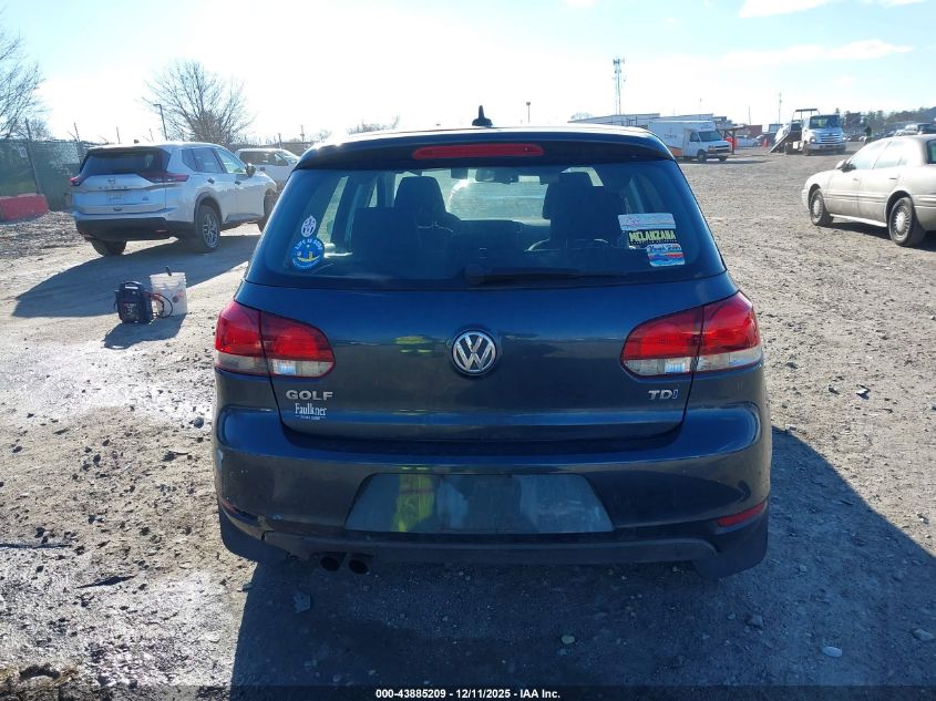 2012 Volkswagen Golf Tdi 4-Door VIN: WVWDM7AJ7CW306927 Lot: 43885209