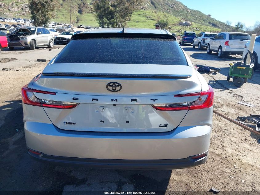 2025 Toyota Camry Le VIN: 4T1DAACK5SU016008 Lot: 43885232