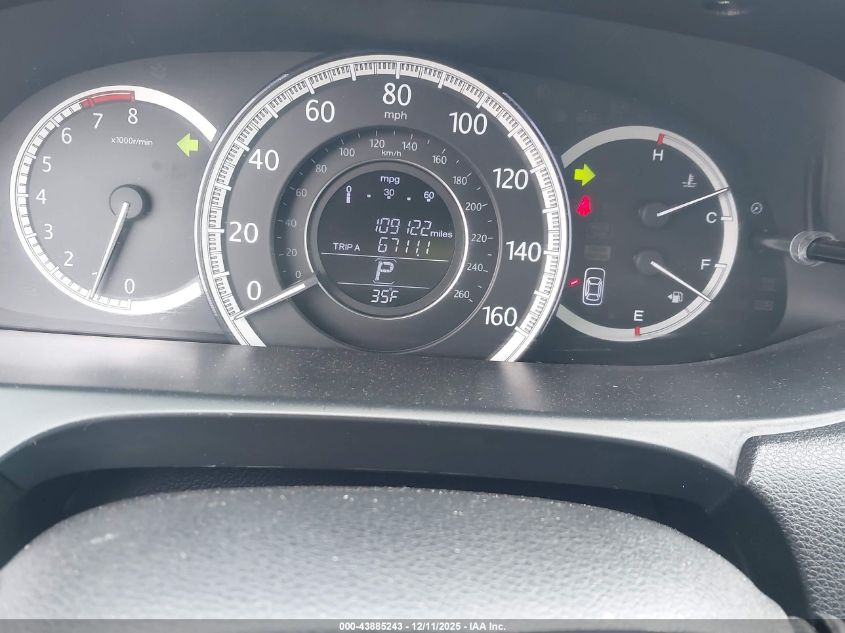 2013 Honda Accord Sdn Ex-L VIN: 1HGCR2F88DA162598 Lot: 43885243