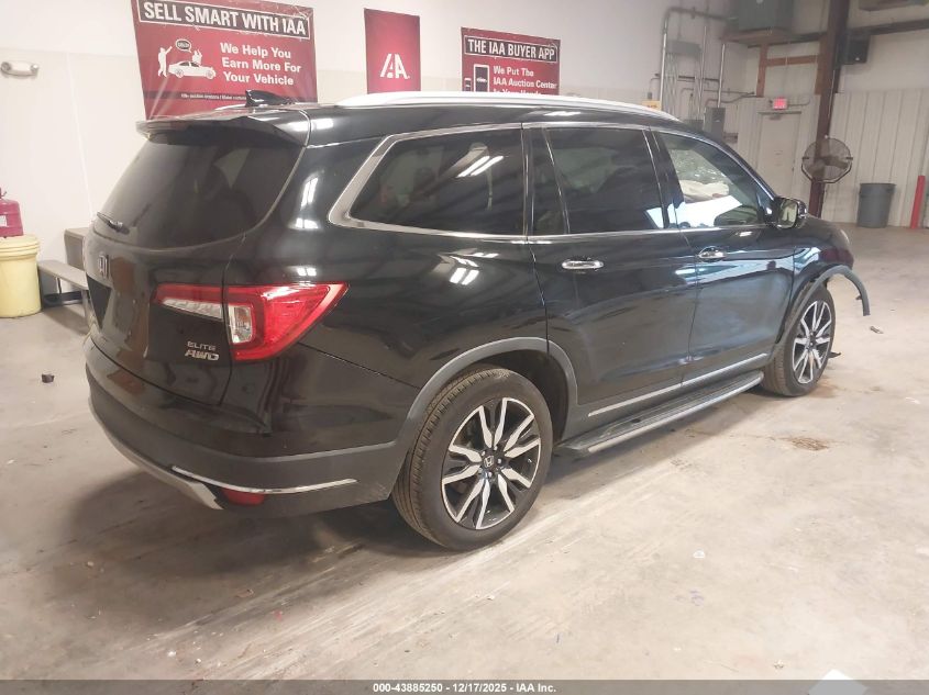 2019 Honda Pilot Elite VIN: 5FNYF6H05KB042998 Lot: 43885250