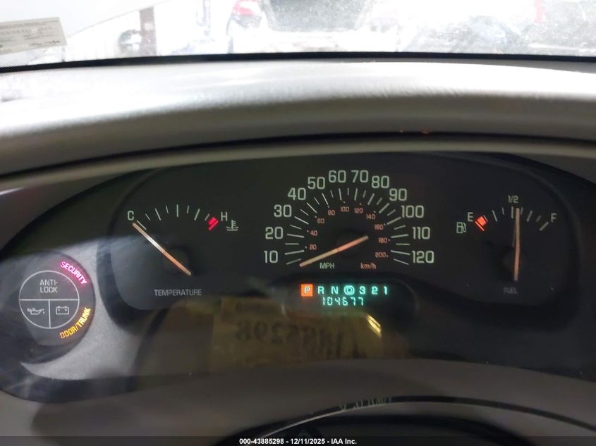 1999 Buick Century Custom VIN: 2G4WS52M8X1476928 Lot: 43885298