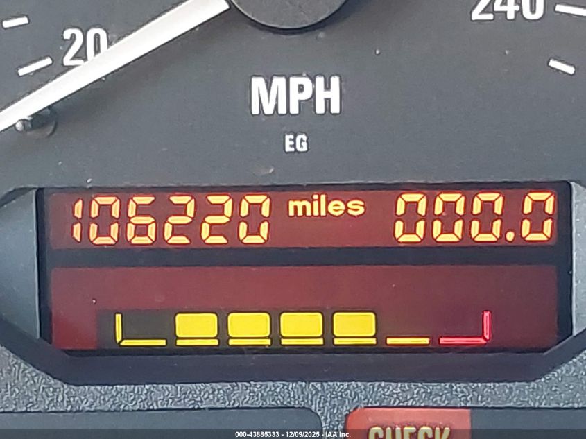 1996 BMW Z3 1.9 VIN: 4USCH7324TLB75962 Lot: 43885333