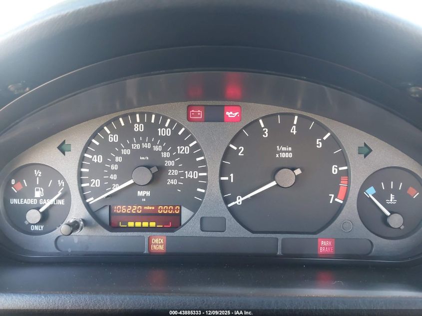 1996 BMW Z3 1.9 VIN: 4USCH7324TLB75962 Lot: 43885333