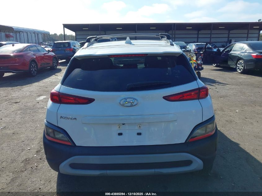 2022 Hyundai Kona Sel VIN: KM8K62AB2NU854017 Lot: 43885394