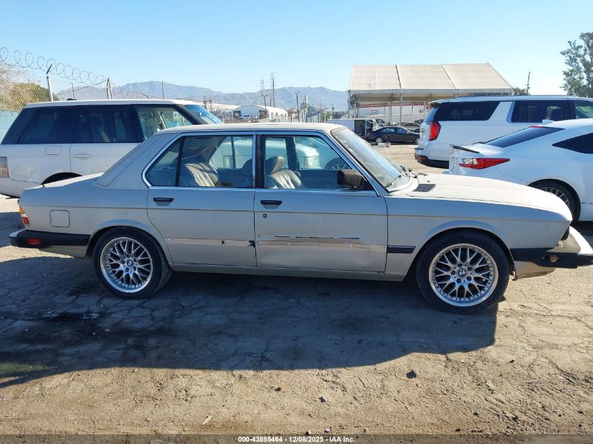 1986 BMW 528 E VIN: WBADK7300G965232 Lot: 43885464