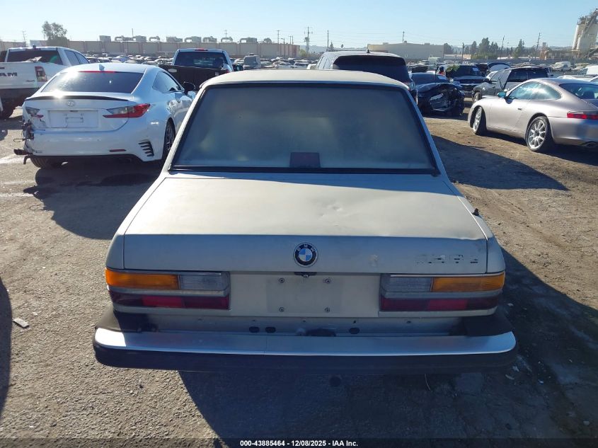 1986 BMW 528 E VIN: WBADK7300G965232 Lot: 43885464