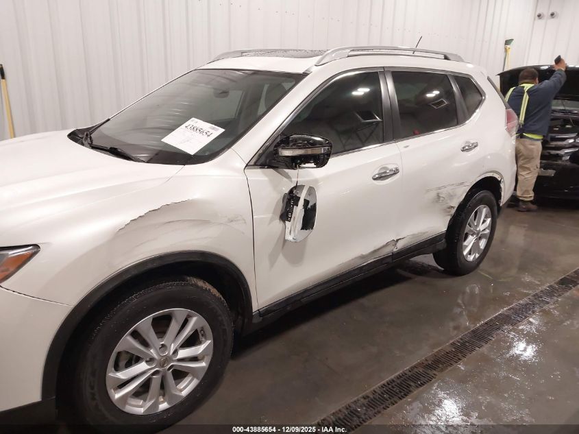 2016 Nissan Rogue Sv VIN: 5N1AT2MV5GC738586 Lot: 43885654