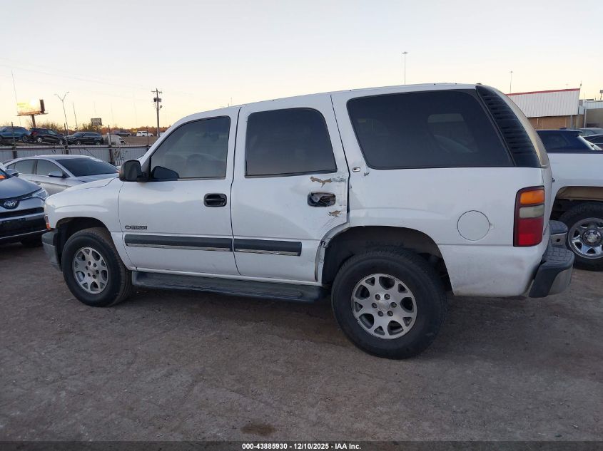 2001 Chevrolet Tahoe Ls VIN: 1GNEC13T81R199182 Lot: 43885930