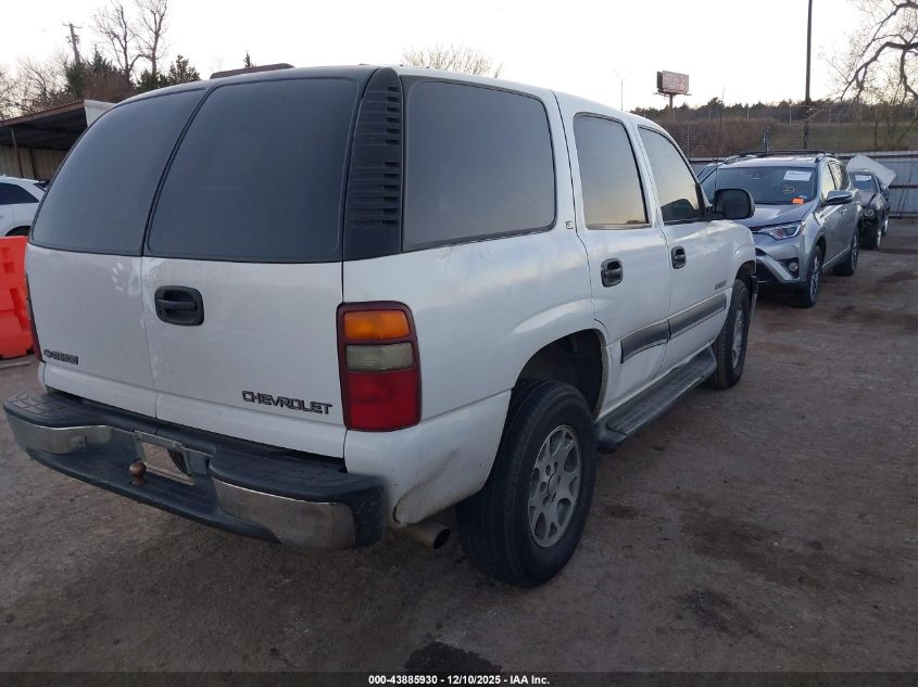 2001 Chevrolet Tahoe Ls VIN: 1GNEC13T81R199182 Lot: 43885930
