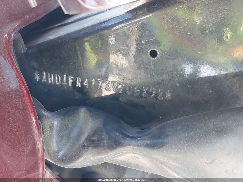 2008 Harley-Davidson Flhrc VIN: 1HD1FR4178Y705898 Lot: 43886008