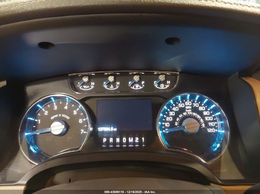 2013 Ford F-150 Lariat VIN: 1FTFW1ETXDFC72138 Lot: 43886116