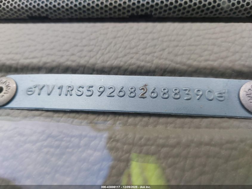 2008 Volvo S60 2.5T VIN: YV1RS592682688390 Lot: 43886117