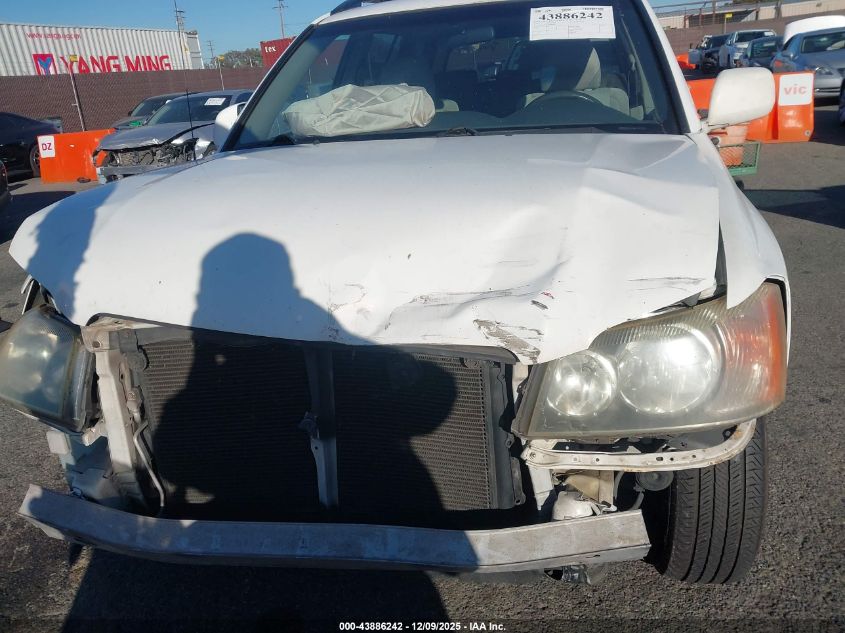 2003 Toyota Highlander VIN: JTEGD21A830060601 Lot: 43886242