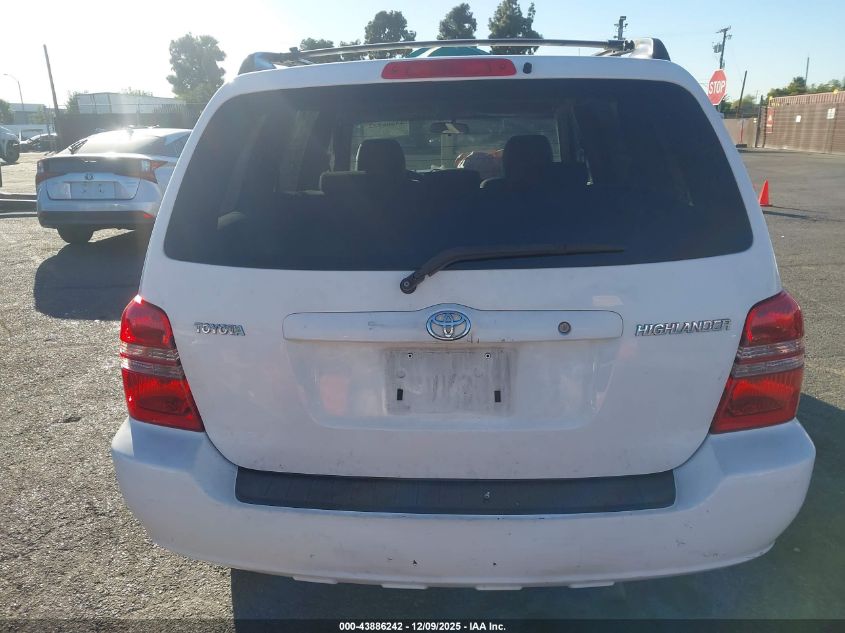 2003 Toyota Highlander VIN: JTEGD21A830060601 Lot: 43886242