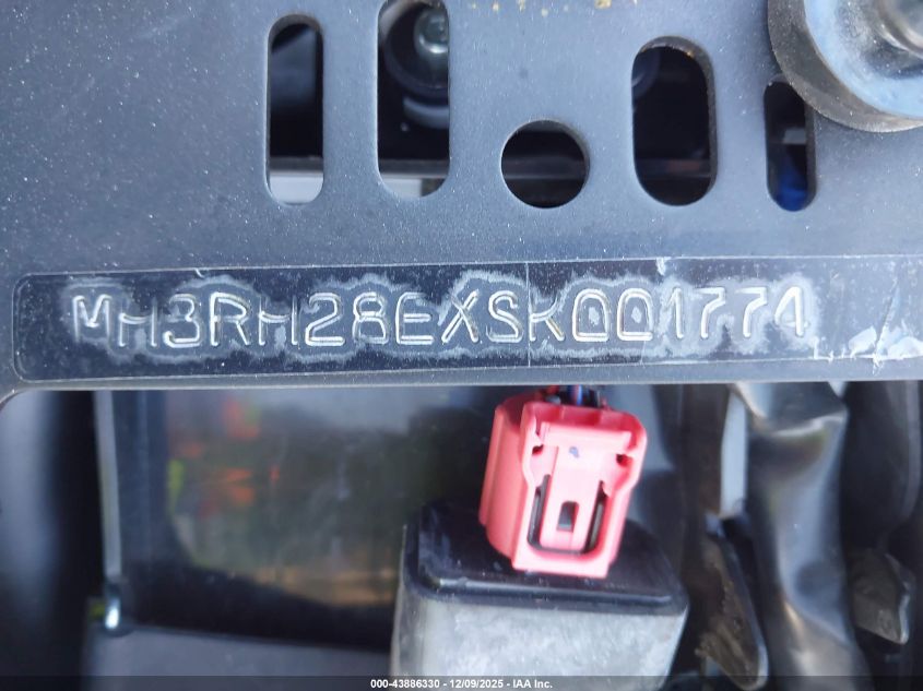 2025 Yamaha Mtn320 A VIN: MH3RH28EXSK001774 Lot: 43886330