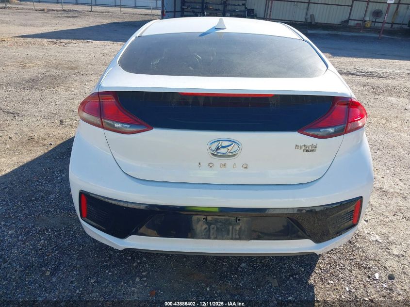 2018 Hyundai Ioniq Hybrid Blue VIN: KMHC65LC4JU103863 Lot: 43886402