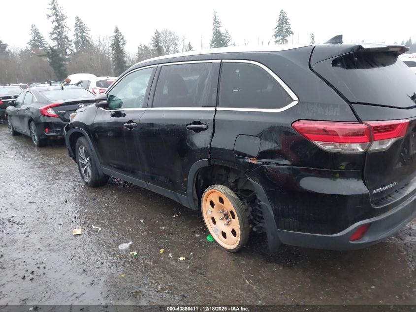 2019 Toyota Highlander Xle VIN: 5TDJZRFH4KS593261 Lot: 43886411
