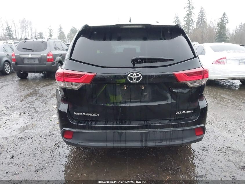 2019 Toyota Highlander Xle VIN: 5TDJZRFH4KS593261 Lot: 43886411